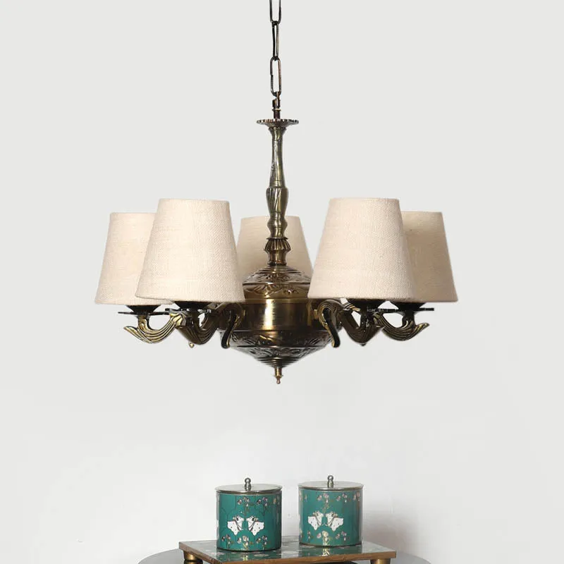 Bellone Conical Golden Antique Ceiling Lamp media 2