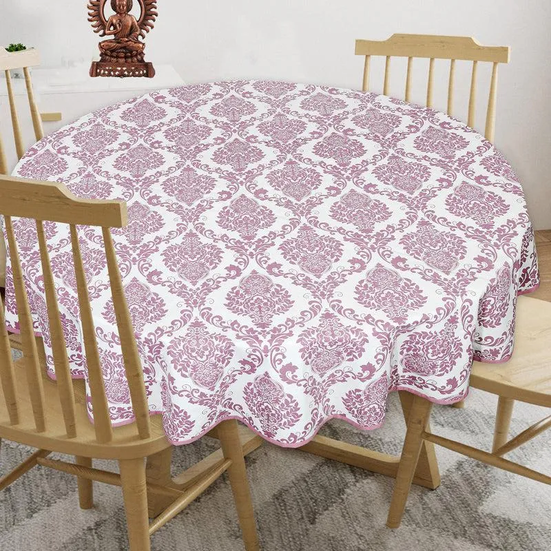 Ardila Ethnic Round Table Cover - Purple media 1