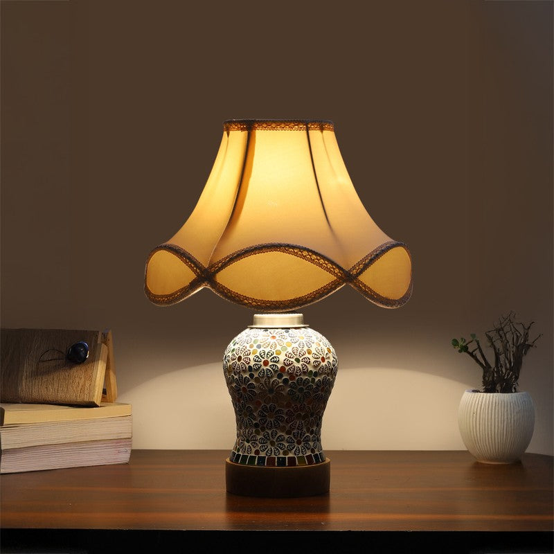Santora Arc Wooden Table Lamp - Multicolor