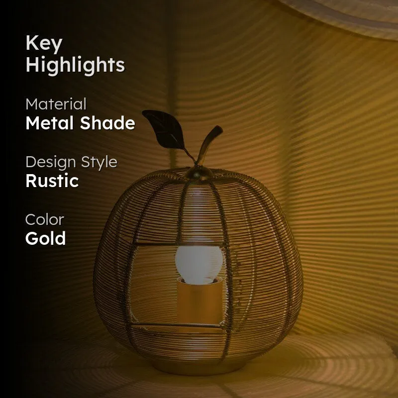 The Apple Lightastic Metal Table Lamp - Gold media 2