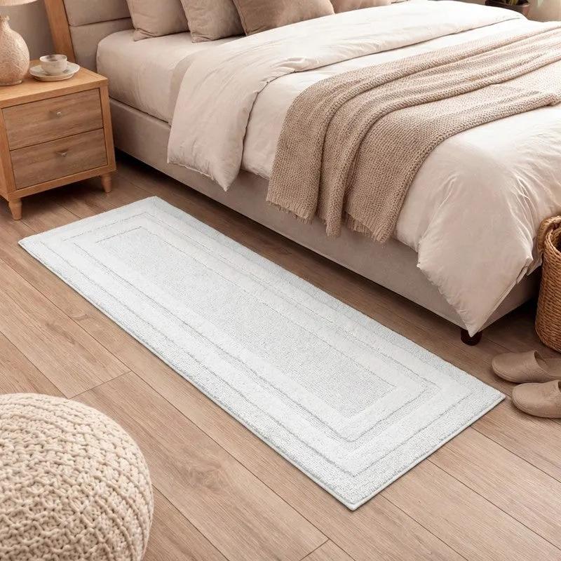 PureStep Cotton Runner Rug - White media 1