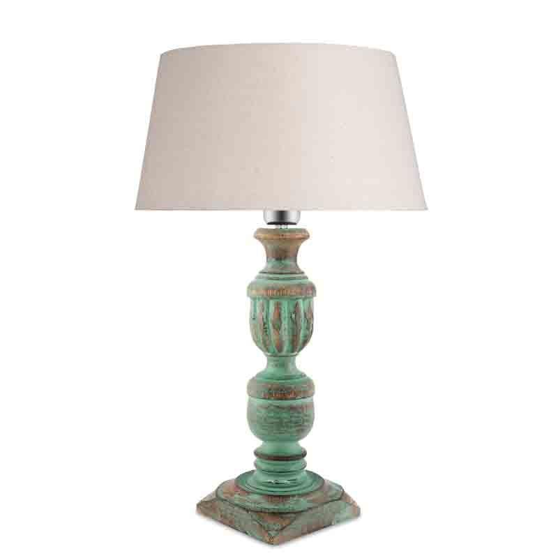 Lueur Fabric Table Lamp - Blue,Beige media 4