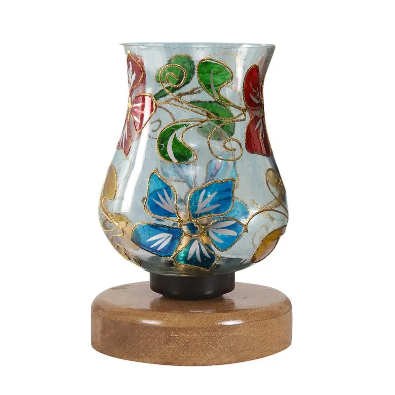 Pristella Mosaic Glass Table Lamp With Wooden Base - Multicolor media 5