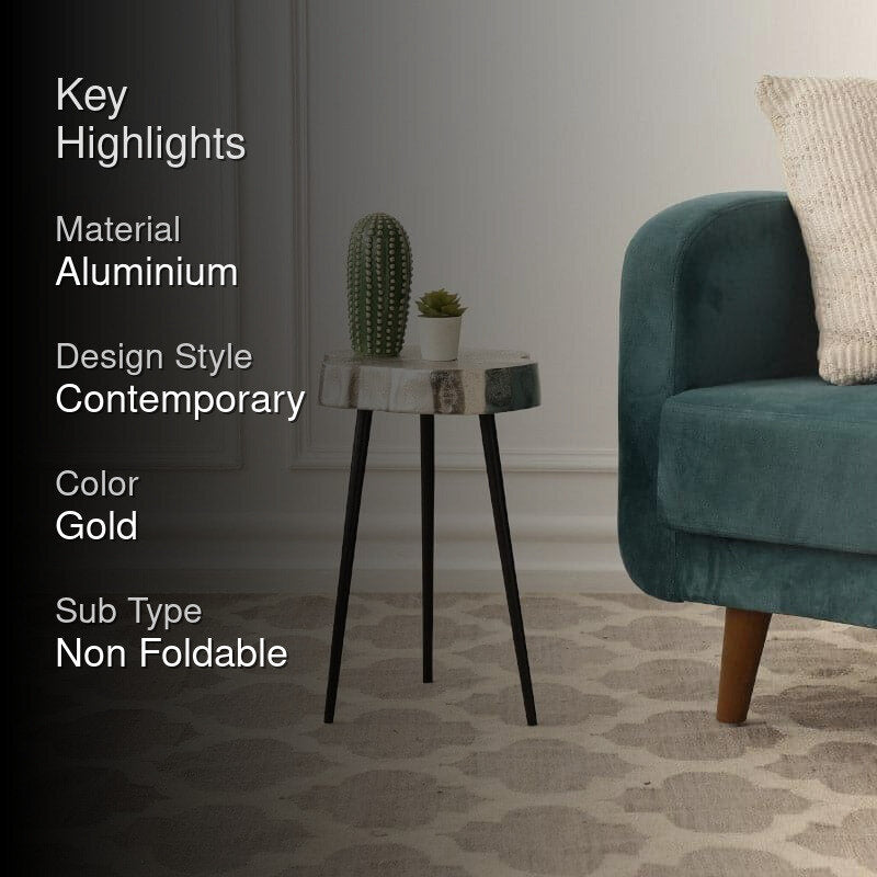 Kora Aluminium Accent Table - Silver media 2