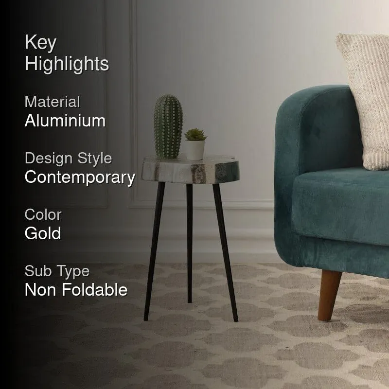 Kora Aluminium Accent Table - Silver media 2