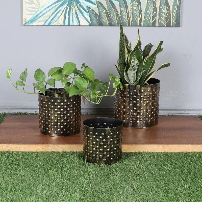 Silosa Hammered Planter - Set Of Three media 3