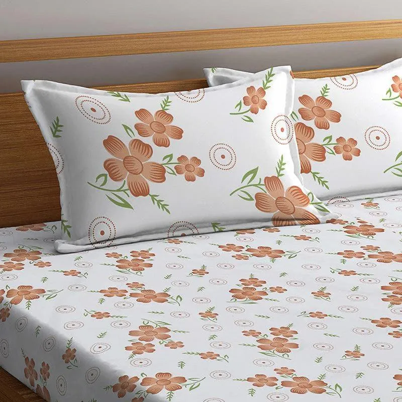 Peach Everly Bedsheet - 180 GSM media 3