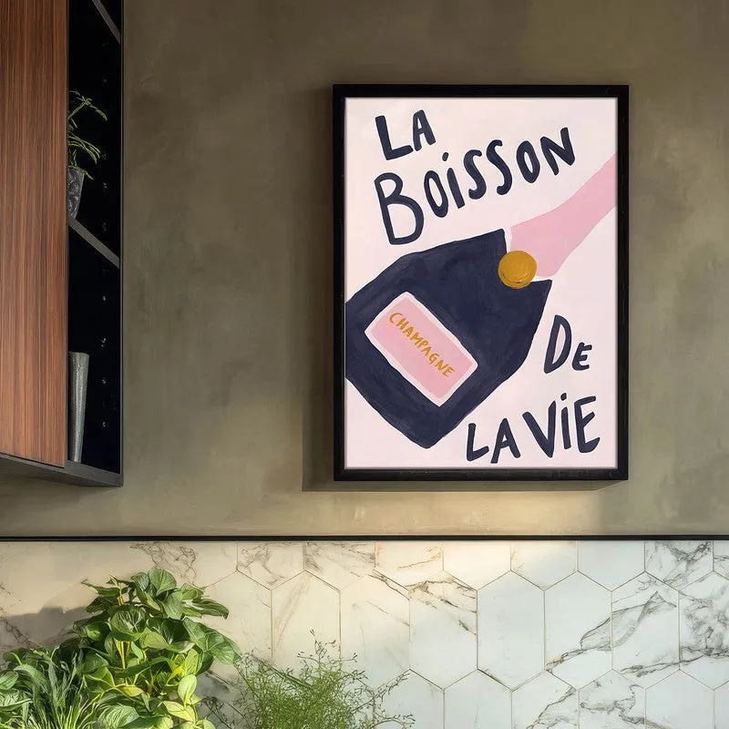La Boisson Archival Canvas Wall Art - Black media 3