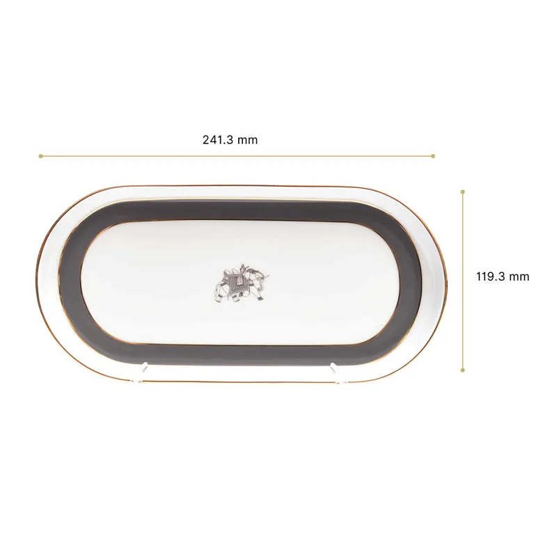 Gilded Legacy Porcelain Platter - Grey media 6