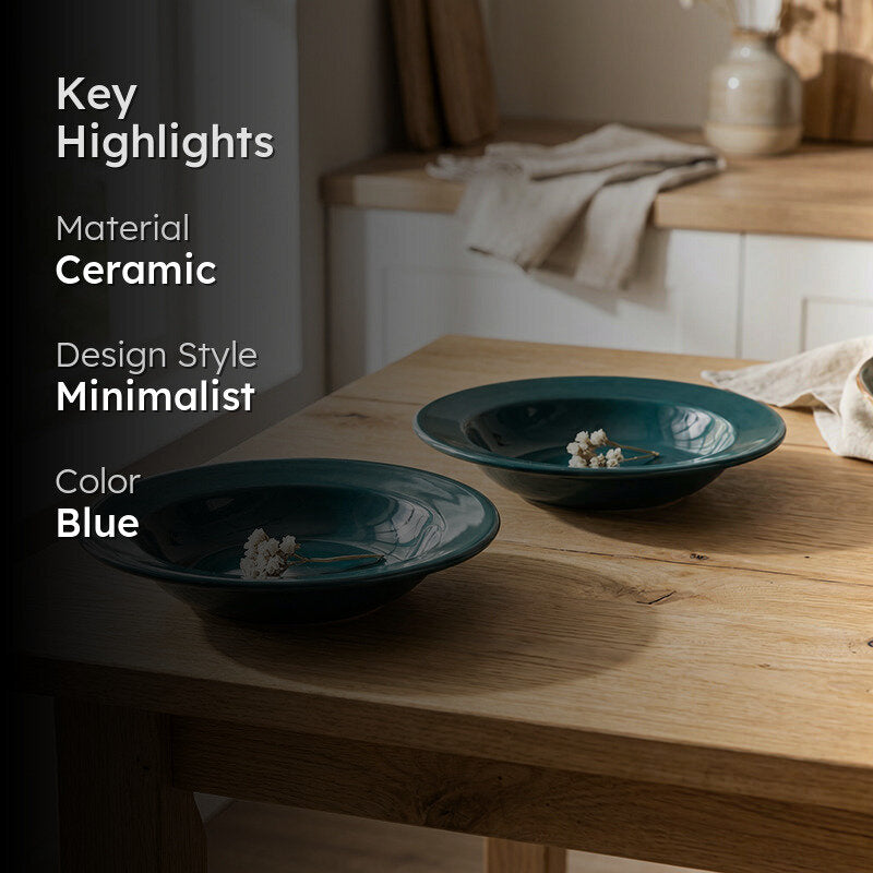 Manira Saphire Blue Pasta Plate - 300 ML media 2
