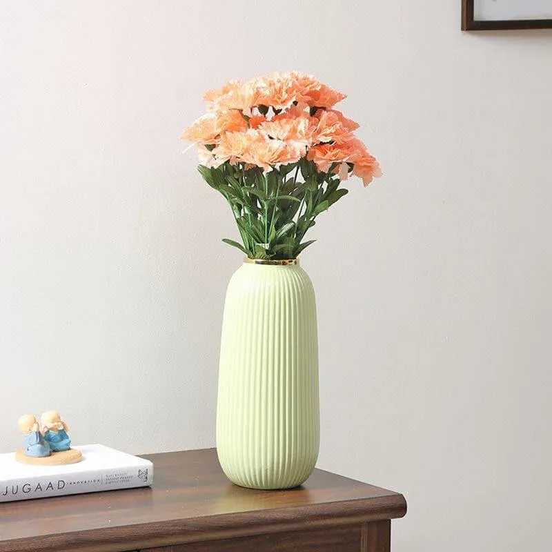Faux Carnation Bunch (Peach) - Set Of Two media 1