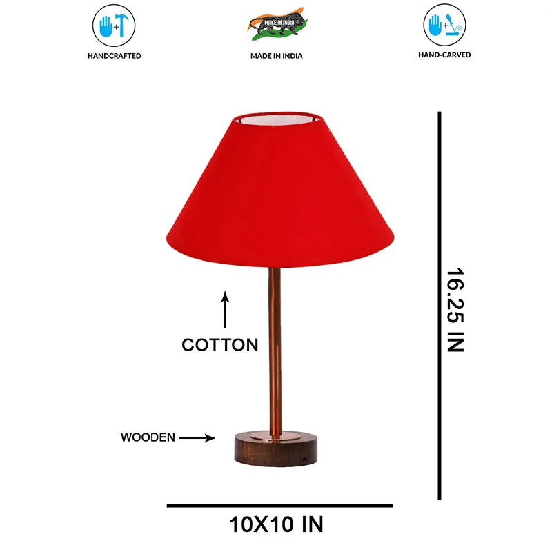 Cotin II Rodin Wooden Table Lamp - Red,Copper,Brown media 7