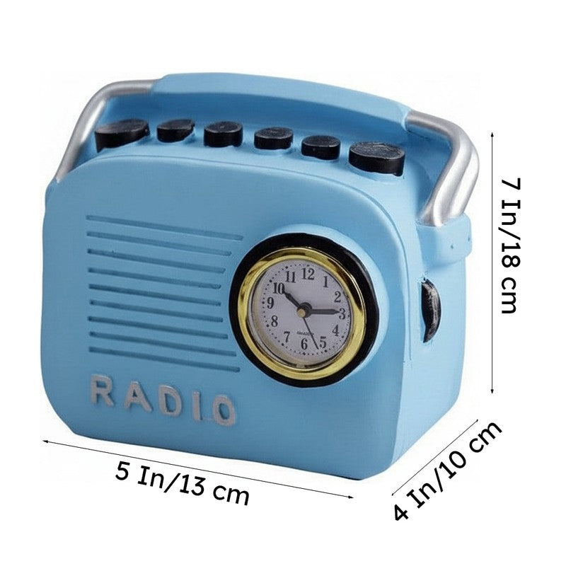 Radio Cheer Resin Table Clock - Blue media 6