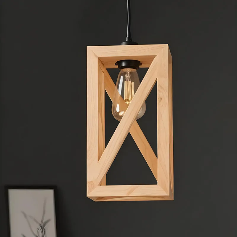 Kyanite Single Wooden Ceiling Lamp media 3