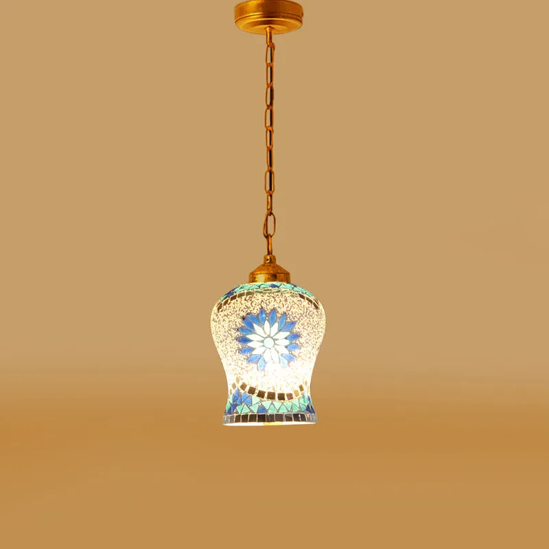Mosaic Sky Metal & Glass Ceiling Lamp media 6
