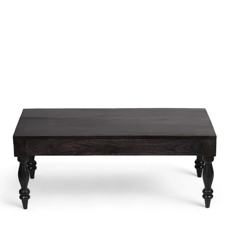 Zynex Sheesham Wooden Center Table - Black media 3