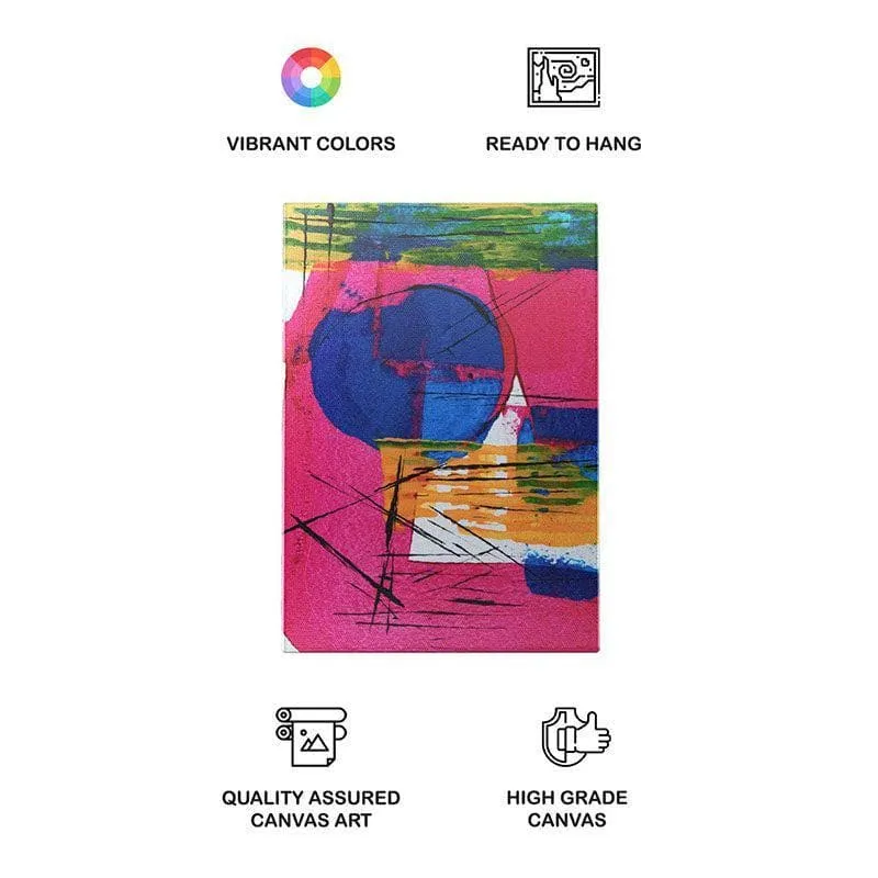 Multi-hued Contemporary Canvas Painting - Gallery Wrap media 3