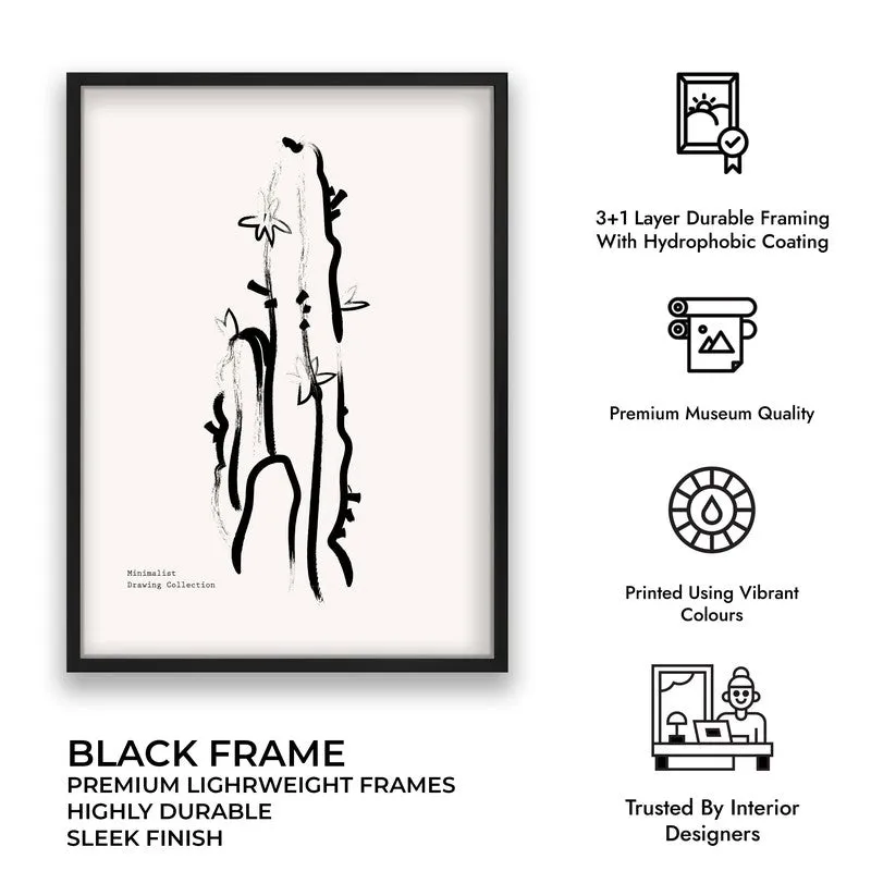Succulent Canvas Wall Painting With Black Frame media 9