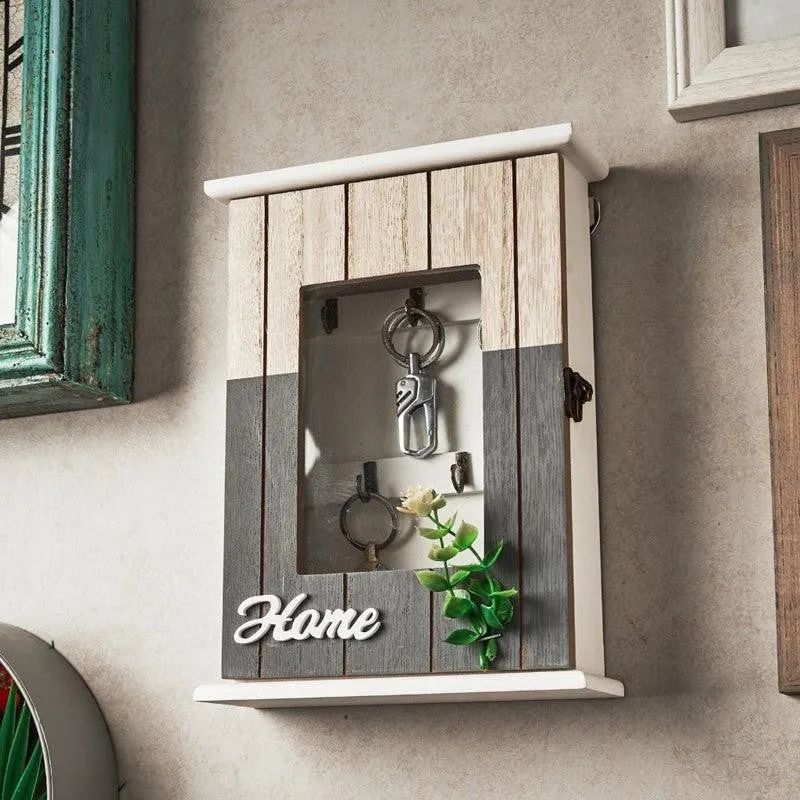 Home Leaf Key Holder Wooden Wall Accent media 4