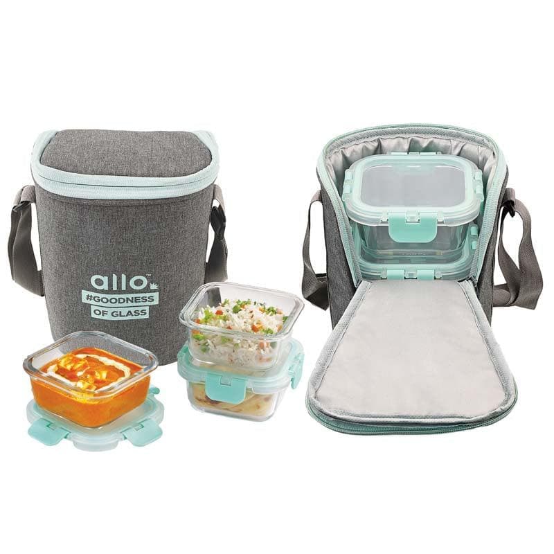 Jonas Lunchbox With Square Denim Grey Bag (310 ML) - Set Of Three media 6