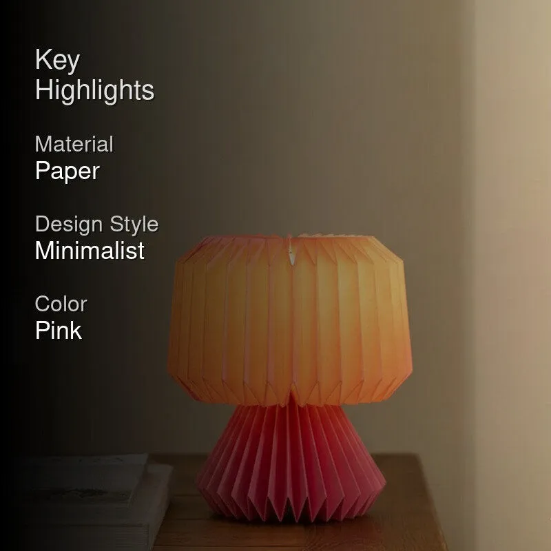 Fig Living Ori Mini Paper Table Lamp - Pink media 2