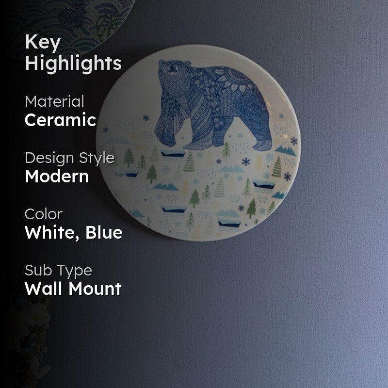Animal Illustrative Series Wall Plate - Bear media 2
