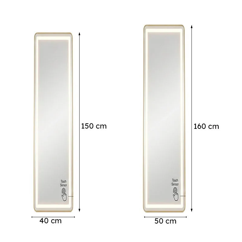 Nordic Glow LED Floor Mirror - 12