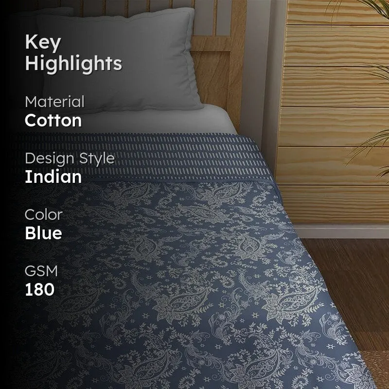 Disha Reversible Cotton Dohar (Blue)  - 180 GSM media 2
