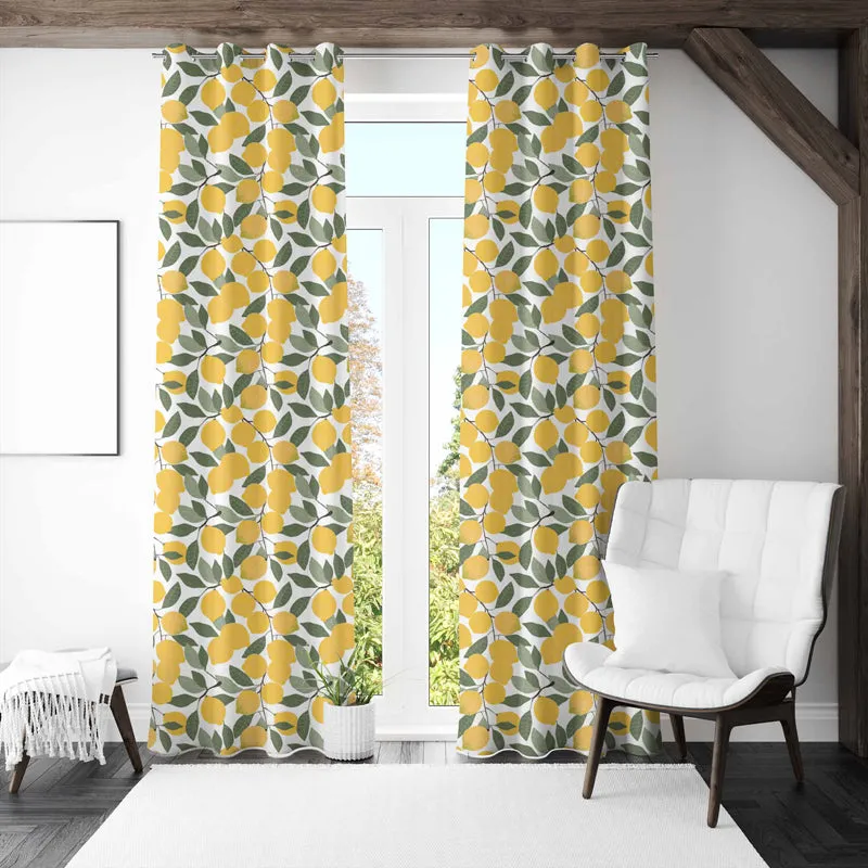 Erica Floral Print Translucent Curtain media 1