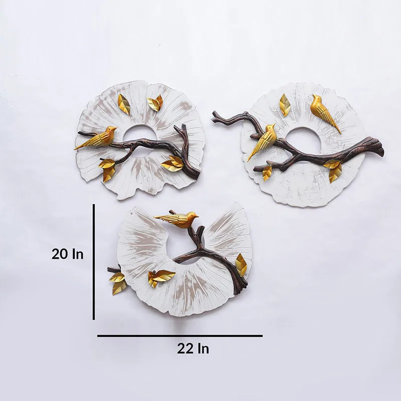 Yellowed Branch Iron Wall Accent - Set Of Three media 6