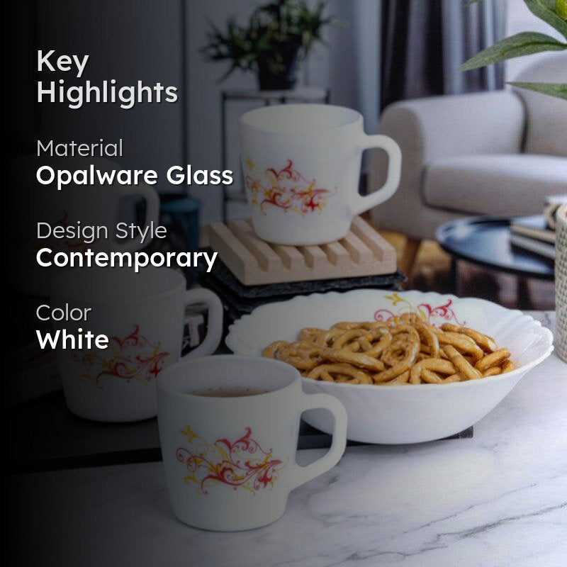 Cello Aksa Floral Tea & Snack Set - Five Piece Set media 2