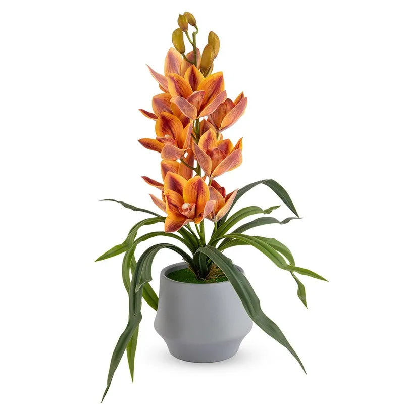 AarviDecor Golden Orchid Silk Artificial Plants media 3