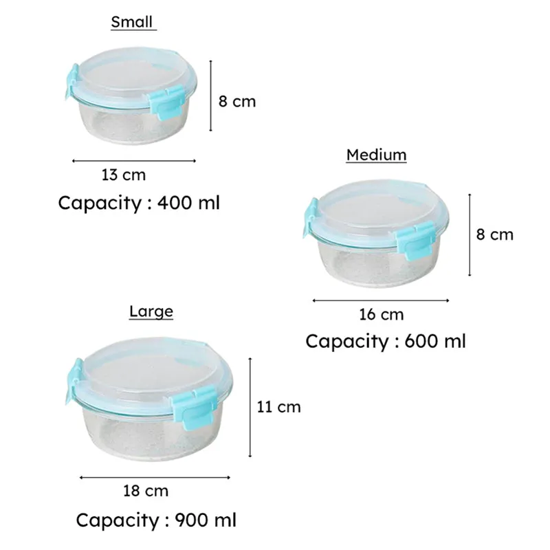 Flavour Tight Round Lunch Box - Aqua media 8