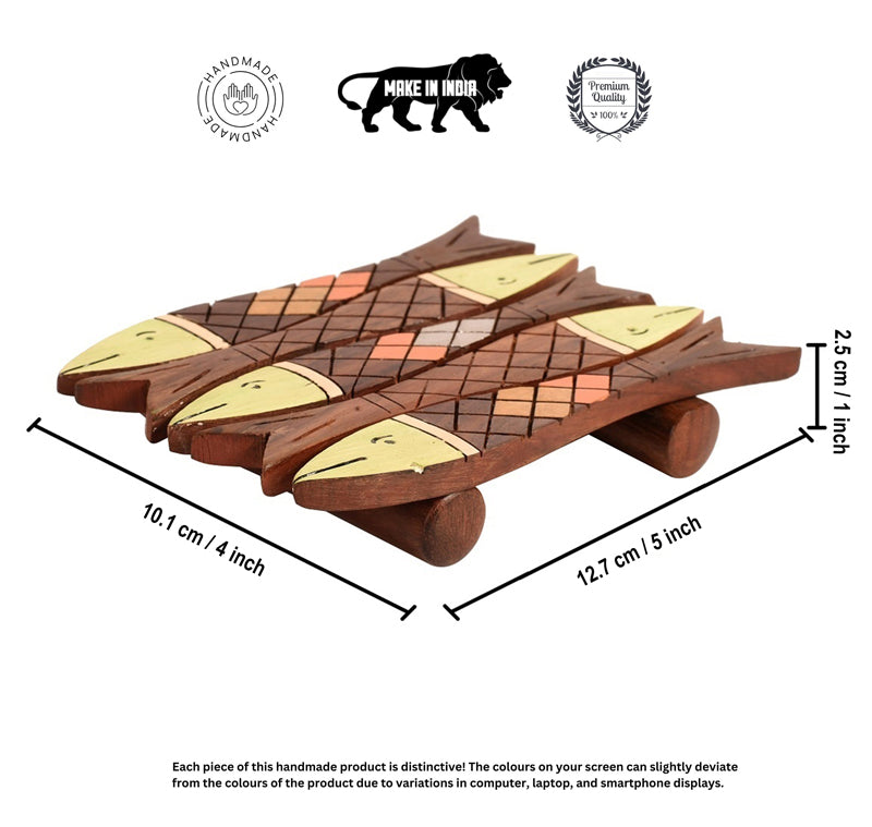 Machli Wooden Coaster - Set Of Two media 6