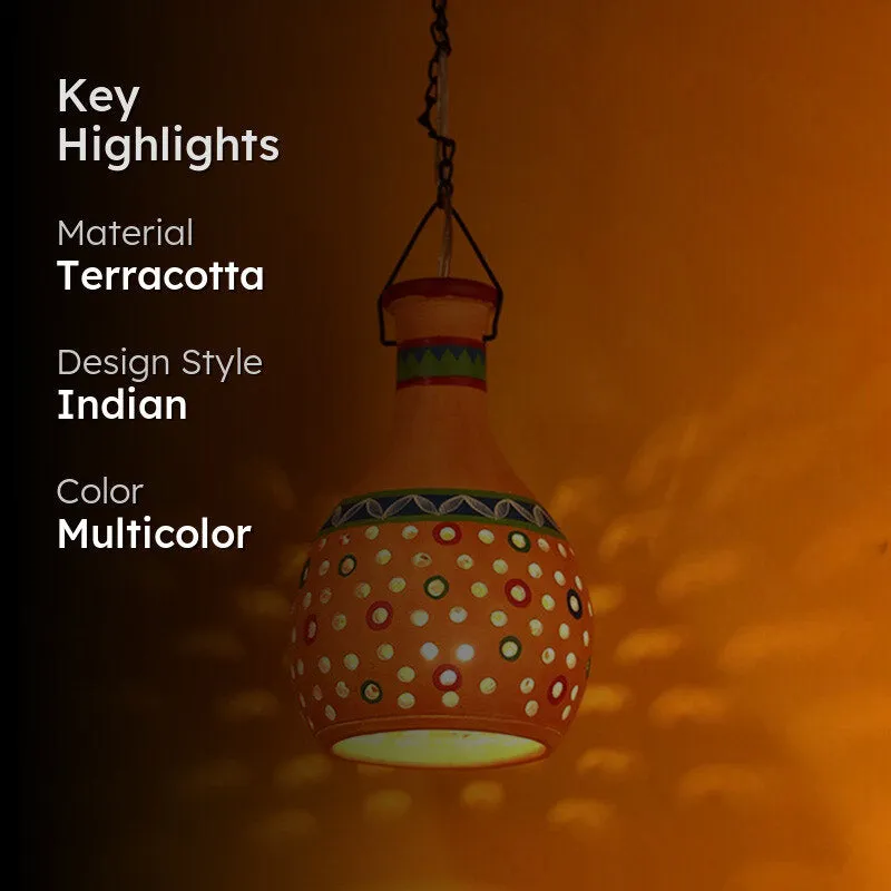 Shaheera Handcrafted Terracotta Ceiling Lamp media 2