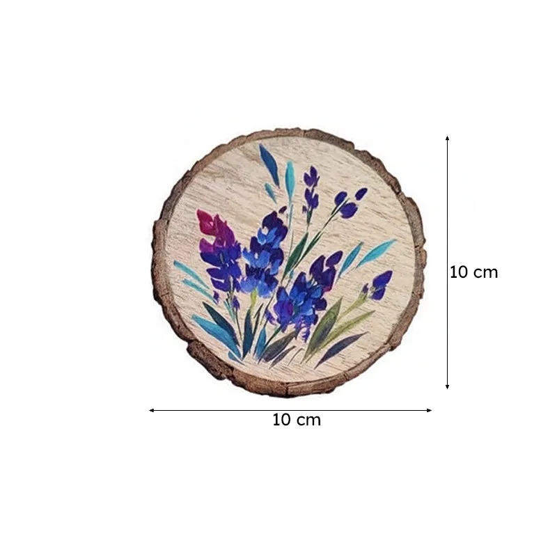 Rivera Bloom Handpainted Coaster -  Set Of Four media 7