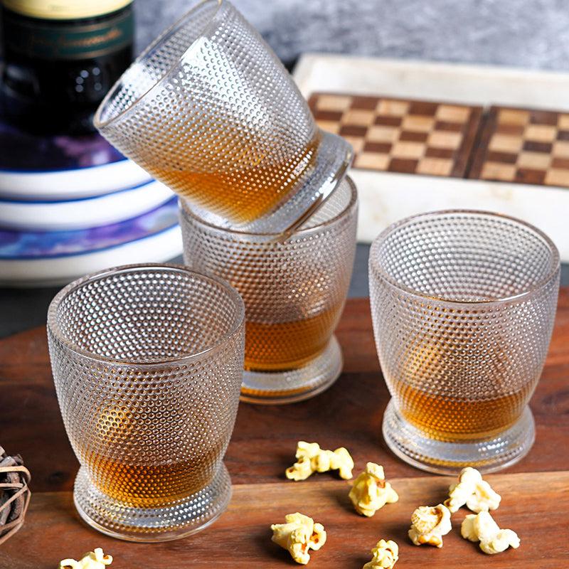 Whorl Sips Whiskey Glasses (270 ML) - Set Of Four