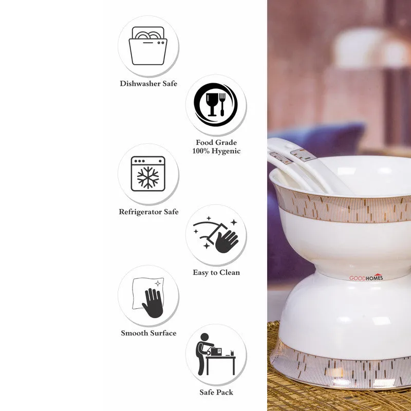 Calypo Serving Bowl With Spoon (280 ML) - Twelve Piece Set media 3