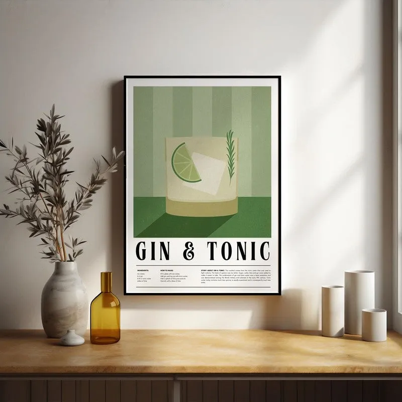 Gin & Tonic Framed Canvas Wall Painting media 5