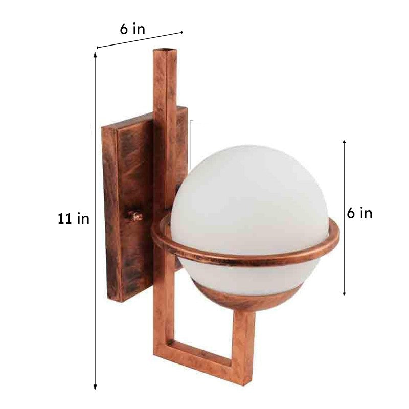 Saturn Metal Wall Lamp With Glass Shade media 8
