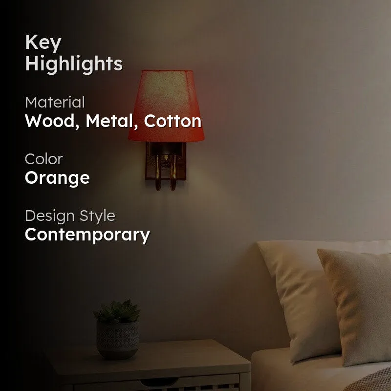 Gilded Arch Decorative Cotton Wall Lamp - Orange media 2