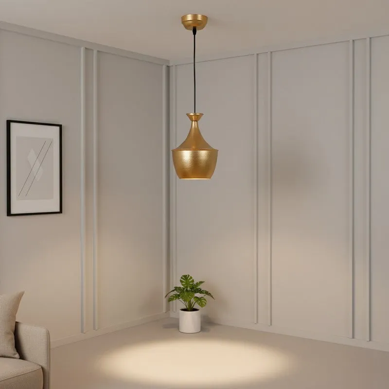 Dholak Shape Iron Ceiling Lamp media 1