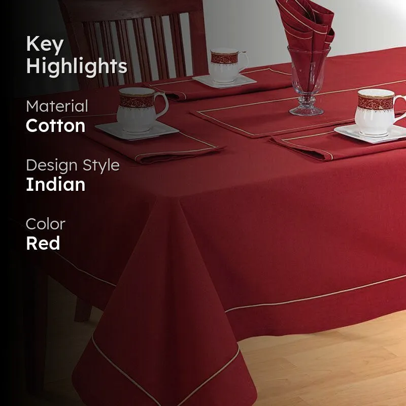 Swayam Splash of Red Table Cover media 2