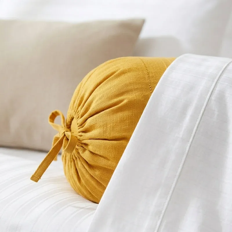 Swayam Yellow Comfort Bolster Cover - Set Of Two media 3