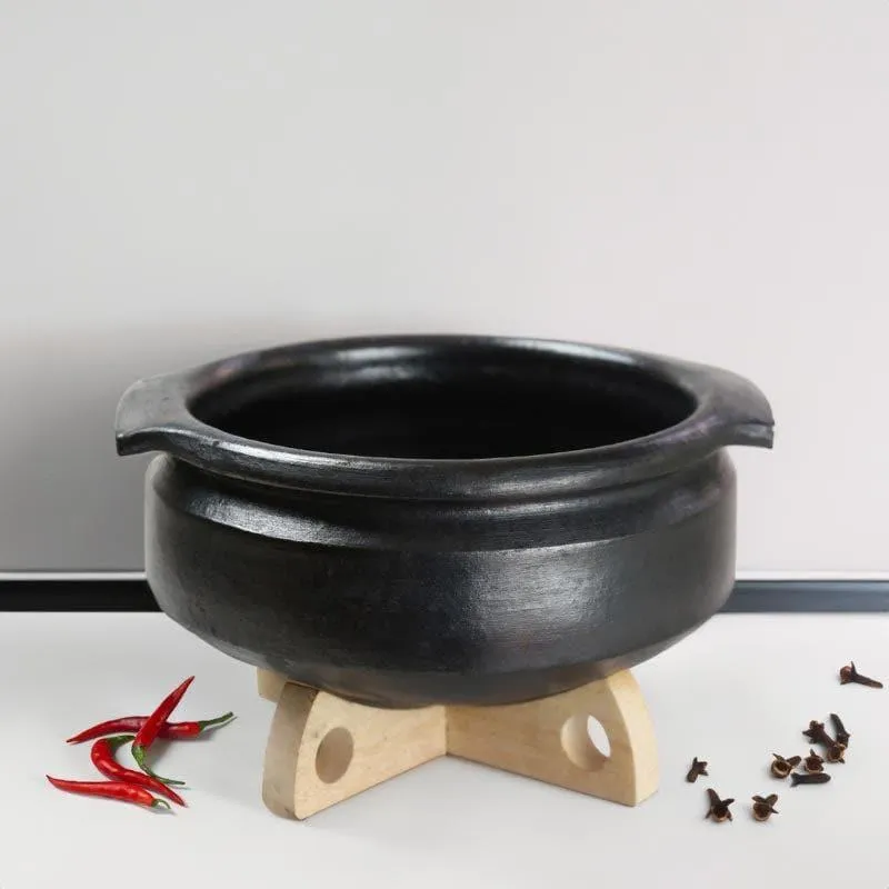Vritra Clay Pot Black 2000 mL / 9 Inches media 1