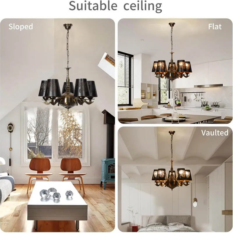 Raafae Conical Golden Antique Ceiling Lamp media 5