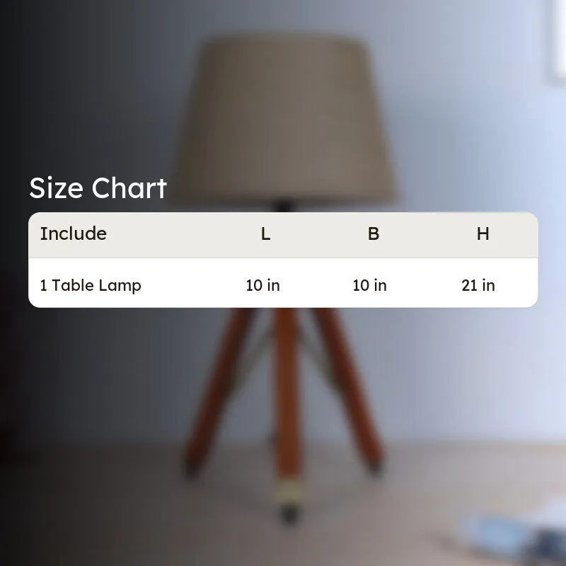 Tatami Fold Tripod Mango Wood Table Lamp - Brown media 6
