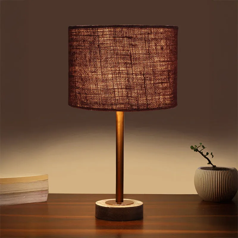 Sienna I Rodin Wooden Table Lamp - Brown,Copper,White media 1