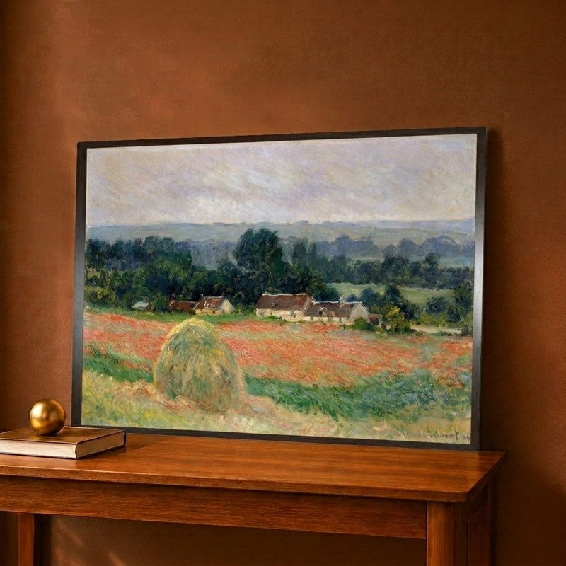 Haystack At Giverny Canvas Wall Painting - 12 x 9 inches