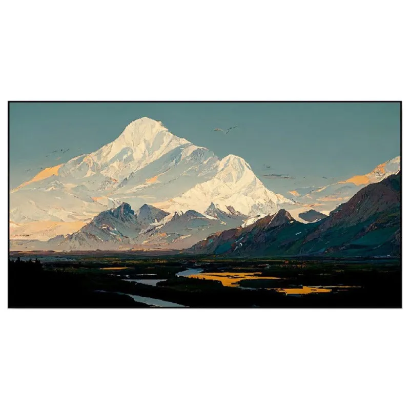Snowy Mountains Calling Wall Painting media 4